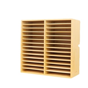 Wooden Desktop Marker Storage <b>Box</b> Multi Layer Square <b>Pen</b> Holder For Art Supplies - Product Image 2