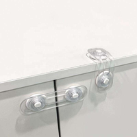 Loquets de sécurité transparents blancs pour bébés, fermetures souples, durables, faciles à installer, protection domestique