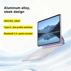 Funda con Teclado Mágico de Aleación de Aluminio Laudtec para iPad (A16) 11" (2025) con Panel Táctil Inalámbrico BT Ultra Delgado Tamaño Completo Morado - Product Image 2