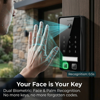Videoportero Inteligente Hiwink 2K, Control por Aplicación Tuya, IP65 Resistente al Agua, Reconocimiento de Palma y Huella Dactilar, Compatible con Múltiples Monitores Interiores