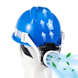 Custom Zomer Elektrische Batterij Veiligheid Fan Cooling Helm