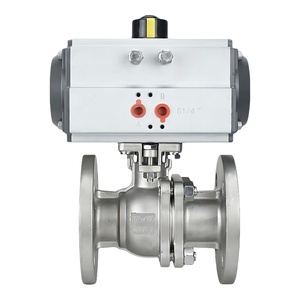 Vanne à boisseau sphérique à double action pneumatique DN40 en acier inoxydable, réversible, avec joint PTFE, marque MINASEN, 1,6 Mpa, Q641F-16P/C - Product Image 4