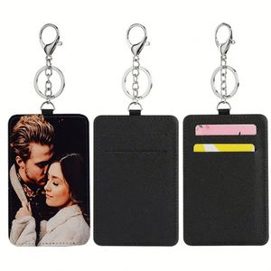 X49 Sublimation Pu Leather <b>Badge</b> <b>Holder</b> Card <b>Holder</b> Wallet Case Card Pouch for Women and Men <b>Id</b> <b>Badge</b> <b>Holder</b> - Product Image 4