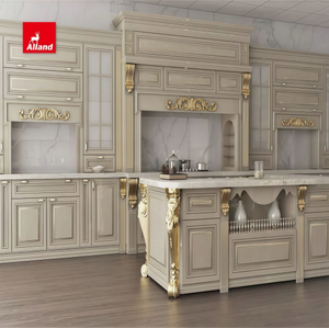 Mobile da <span class=keywords><strong>cucina</strong></span> Alland Luxury in stile greco antico, in legno massello con bellissimi motivi intagliati, mobili su misura per casa nuova - Product Image 2