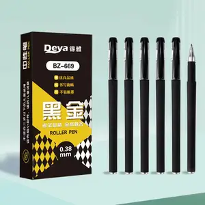 Estudiante Examen Papelería creativa Negro 0,5mm Bullet Head Carbon Water Neutral Signature Pen Venta al por mayor