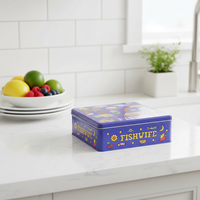 Boîte en fer blanc carrée hermétique pour gâteaux, biscuits et chocolats – Vente en gros