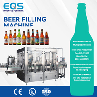 Machine de mise en bouteille de bière, équipement de brasserie automatique, ligne complète pour le remplissage et le bouchage de bouteilles en verre