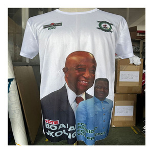 Muestras gratis Precio promocional Artículos DE ELECCIÓN DE Moq bajo Camisetas de campaña en blanco personalizadas - Product Image 2