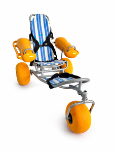Ary Medical All Terrain Beach Wheelchair PU Balloon Wheels Water Resistant Foldable Outdoor Manual <strong>Mobility</strong> <strong>Chair</strong> 150kg Capacity - Product Image 3