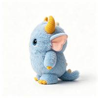 Vente en gros de jouets en peluche personnalisés, monstres à cornes bleues, mignons et moelleux, inspirés des créatures fantastiques, très demandés