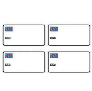 Placas de matrícula de motor Congo, placas de motocicleta CGO - Product Image 1