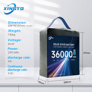 无人机用高倍率脂<span class=keywords><strong>3</strong></span>.7v 12s 14s 35ah 36ah 123ah Ncm袋式锂离子三元半固态锂聚合物电池Xt90 - Product Image 2