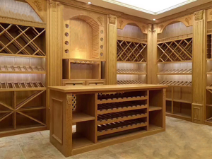 Étagères de présentation ouvertes pour caves à vin en bois naturel - Product Image 3