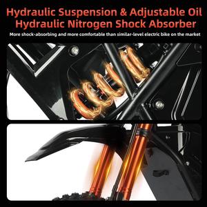 <span class=keywords><strong>Moto</strong></span> tout-terrain électrique personnalisée 2000W Freins à disque hydrauliques Vélo de montagne électrique Vélo de route sportif pour adultes - Product Image 5