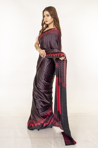 Luxury Silk <b>Saree</b> for Women with Intricate Gold Thread Embroidery Elegant Traditional Outfit for Bridal Wedding and Festive - Product Image 3