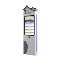 Tótem Publicitario Digital LCD para Exteriores, Tipo Parada de Autobús, con Soporte de Pie, para Ciudad Inteligente