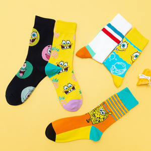 OEM personalizado más nuevos calcetines divertidos de moda calcetines de dibujos animados lindo <span class=keywords><strong>Kawaii</strong></span> Comics Anime <span class=keywords><strong>esponja</strong></span> calcetines para las mujeres - Product Image 6