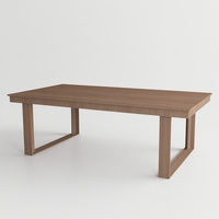 Table à manger de cuisine en bois moderne meubles de restaurant en vente chaude Table à manger rectangulaire pour le rassemblement de restaurant