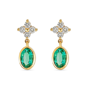 2025 Nueva joyería de diseño Vintage de moda exquisita S925 pendientes colgantes de gota de circón de diamante esmeralda de corte ovalado de oro de 18 quilates - Product Image 6