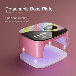 SUNX11 Rhinestone Nail <b>Lamp</b> - LED UV Gel Nail Dryer <b>with</b> Rainbow Crystal Design 3-Second Quick Dry Touch Screen, Detachable Base - Product Image 3