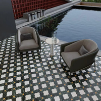 Carreaux de parquet en porcelaine modernes 800*800, antidérapants, pour murs et sols, avec motif continu infini pour l'intérieur des villas