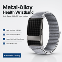 Bracelet intelligent mince sans écran en alliage de titane, étanche IP67, avec suivi d'activité, podomètre, compteur de calories et moniteur de fréquence cardiaque ECG