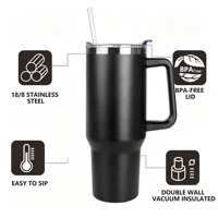 Offre Spéciale – Gobelet Isotherme Moderne Personnalisé 40oz en Acier Inoxydable 304, avec Poignée et Paille, Grande Capacité, pour Voiture et Extérieur