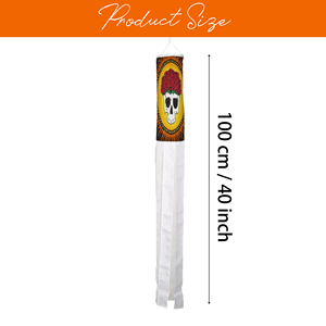 Custom the Day of the Dead in Mexico Windsock Decor WindSock Digital Printed Flying Wind <b>Socks</b> for Yard Garden Porch - Product Image 2