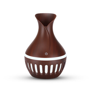 Venta caliente 2-en-1 Florero Humidificador decorativo Nano Spray Grano de madera Aceite esencial Difusor de fragancia Luz colorida para uso en automóvil - Product Image 3