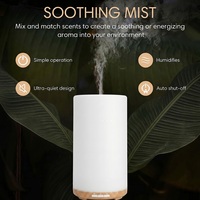 Diffuseur d'arômes USB portable 150 ml, diffuseurs d'huiles essentielles pour chambre à coucher, atomiseur d'aromathérapie ultrasonique avec minuterie, bureau