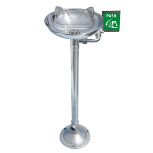 <span class=keywords><strong>Lavaojos</strong></span> vertical de acero inoxidable con señalización PUSH, resistente a ácidos y álcalis para primeros auxilios en caso de salpicaduras químicas - Product Image 5