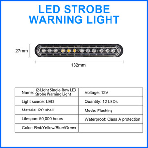 Kaidengzhe 12SMD xe Strobe cảnh báo ánh sáng tự động dẫn xe tải Trailer Beacon bên đèn đơn hàng nhấp nháy sự Cố Khẩn cấp đèn - Product Image 2