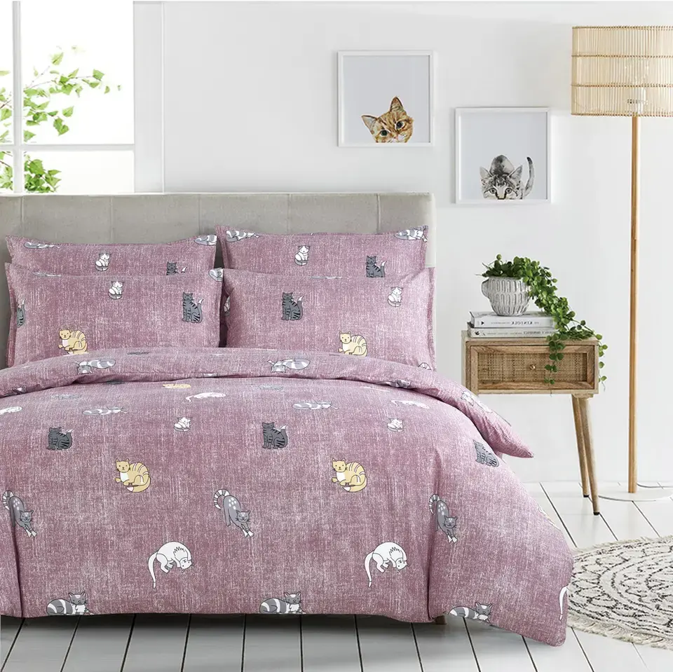 Sang trọng 100% polyester đẩy lùi bụi trong không khí chất gây dị ứng dị ứng Comforter Bộ giường Comforter Bộ giường