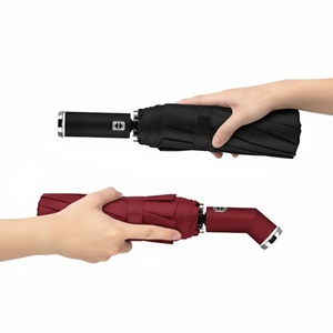 Modern Festival LED Runner Style Three-Folding Fully-<b>Automatic</b> Compact <b>Umbrella</b> with LED Handle Light for Back to School - Product Image 1