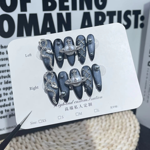 Venta al por mayor 10 piezas de uñas de prensa hechas a mano personalizadas largas <span class=keywords><strong>bailarina</strong></span> Stiletto Oval uñas artificiales diseño Popular para damas - Product Image 4