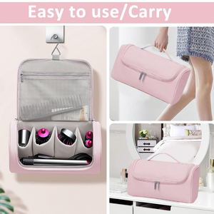 Bolsa de Maquillaje Portátil de PU Impermeable con Logotipo Personalizado, Estuche de Almacenamiento para <span class=keywords><strong>Secador</strong></span> de Pelo y <span class=keywords><strong>Rizador</strong></span> de Pelo - Product Image 6