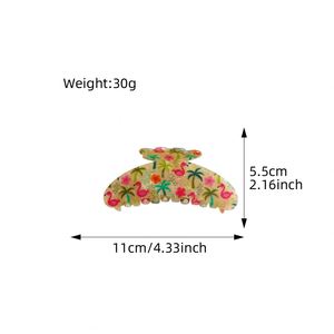 Griffe de cheveux de fleur en acrylique d'impression de couleur de forme de logo personnalisé en gros - Product Image 6