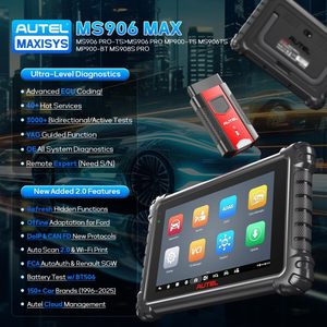 Autel MaxiSys MS906MAX Üst Düzey Tarama Cihazı Teşhis Aracı ECU Kodlama 3000+ Aktif <span class=keywords><strong>Test</strong></span> 40+ Servis Tüm Sistem Teşhis Tarayıcı Aracı - Product Image 2