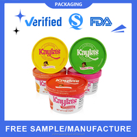 Gobelets à glace en papier kraft recyclé de qualité supérieure, imprimés avec logo personnalisé, 3oz-8oz, à paroi simple, de qualité alimentaire, écologiques, avec couvercle et cuillère