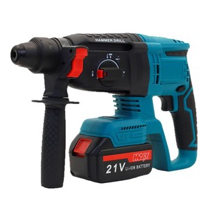 21V Lithium Battery Hammer Drill With Battery Charger And Case For Concrete Drilling And Construction Use - Product Image 5