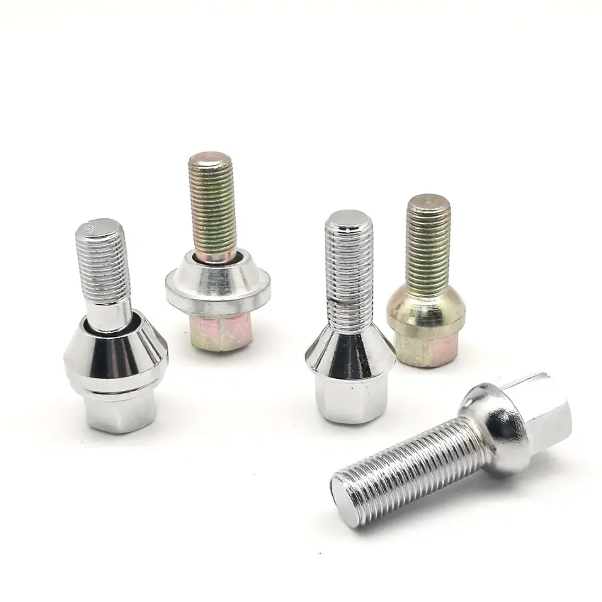 Wheelsky chrome plated colored M12x1.5 conical seat Hex car wheel lug bolts