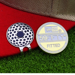 Wholesale Custom 0 Moq Metal Lapel Vintage Magnetic Golf Ball Marker <b>Hat</b> Clip Enamel Pin - Product Image 4