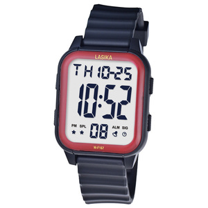 Lasika 167 sang trọng thể thao kỹ thuật số Đồng hồ màn hình lớn 30m không thấm nước Đồng hồ báo thức hình bầu dục trường hợp nhựa ban nhạc giá rẻ bán buôn Đồng hồ đeo tay - Product Image 5