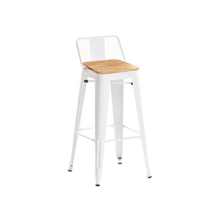 Tabouret <span class=keywords><strong>de</strong></span> bar industriel en fer et bois avec coussin, pieds antidérapants, léger, pour maison et îlot <span class=keywords><strong>de</strong></span> cuisine - Product Image 6