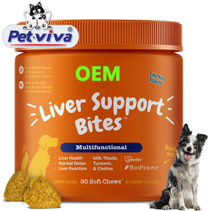 Hỗ trợ gan cắn mềm nhai dầu cọ CURCUMIN NGHỆ chiết xuất hướng dương Lecithin sữa cây kế chăm sóc sức khỏe vật nuôi bổ sung chó - Product Image 1