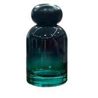 Bouteille de parfum diffuseur en verre vide, ronde, cylindrique, bleue, classique, avec bouchon à vis, 100 ml, 150 ml, fournie par l'usine