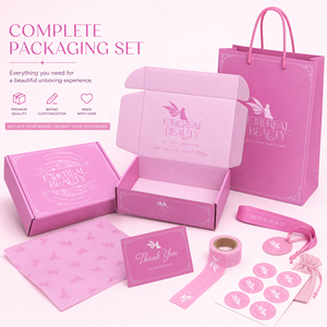 Scatola di Carta Personalizzata Rosa Acceso con Logo, Confezione per Abiti, Prodotti di Bellezza e Cosmetici - Product Image 1
