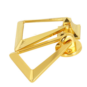 Tirador de Cajón Geométrico Dorado de Aleación de Zinc, Anillo Minimalista para Gabinete, Diseño Oculto de un Solo Orificio - Product Image 4