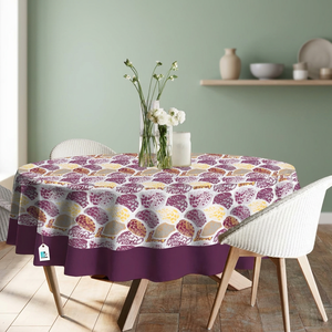 60-Inch Floral Patterned Woven Fabric Cover Modern Waterproof Oilproof Cotton Printed <b>Tablecloth</b> Home Decor Outdoor <b>Parties</b> - Product Image 3