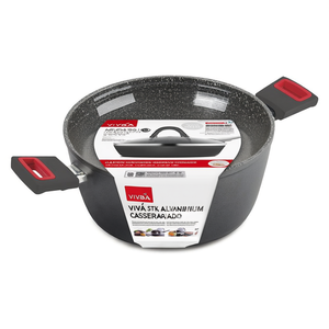 Casseruola Alluminio antiaderente (28cm) VIVÀ Grigio e Rosso 2281 - Product Image 2